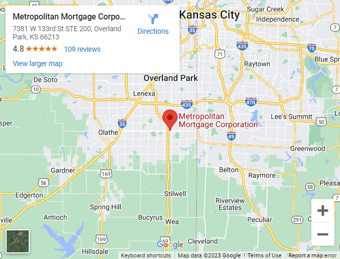 metropolitan mortgage overland park map