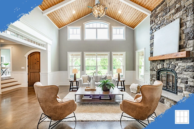 Modern Overland Park home with Metropolitan Mortgage Corporation logo, representing trusted mortgage lenders near me.
