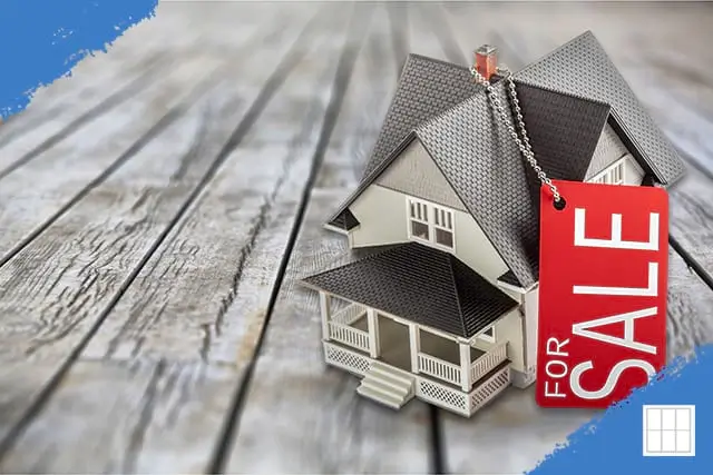 Home for sale in Overland Park Kansas shown with a red For Sale tag