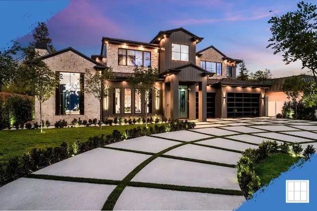 Luxury modern home suitable for jumbo loan financing in Overland Park with contemporary exterior and upscale design.