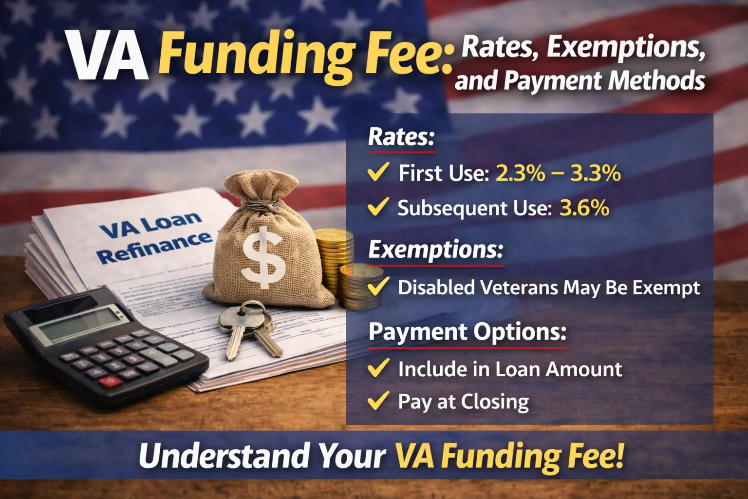 VA Funding Fee Schedule & Waiver Rules | 2026 Matrix