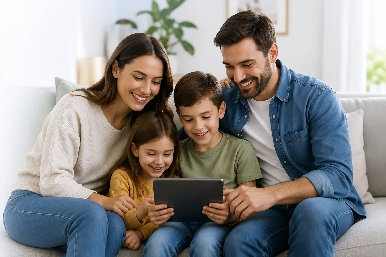 Family reviewing home financing options together with Metropolitan Mortgage serving Kansas and Missouri.